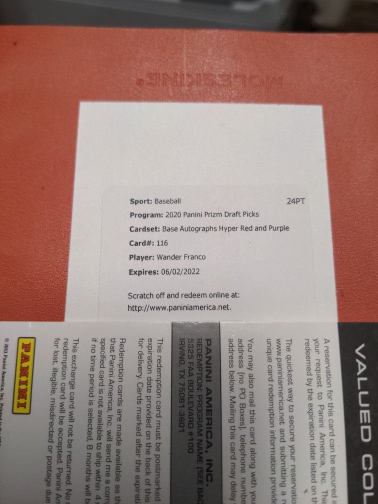 Wander Franco Red/Purple AUTO