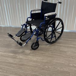 $99 - Free Delivery - Drive Medical Blue Streak full-size wheelchair / with leg rests