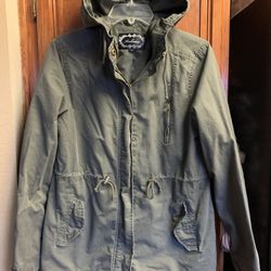 Women’s lightweight zip up jacket with hood by ambience size large