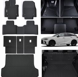 WAYIDSS Floor Mats & Trunk Mat & Backrest Mat For 2023 2024 2025 Lexus RX RX350 RX350h RX500h 