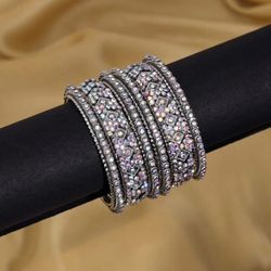 Gorgeous Fashion Bangle Set With Rhinestones 
