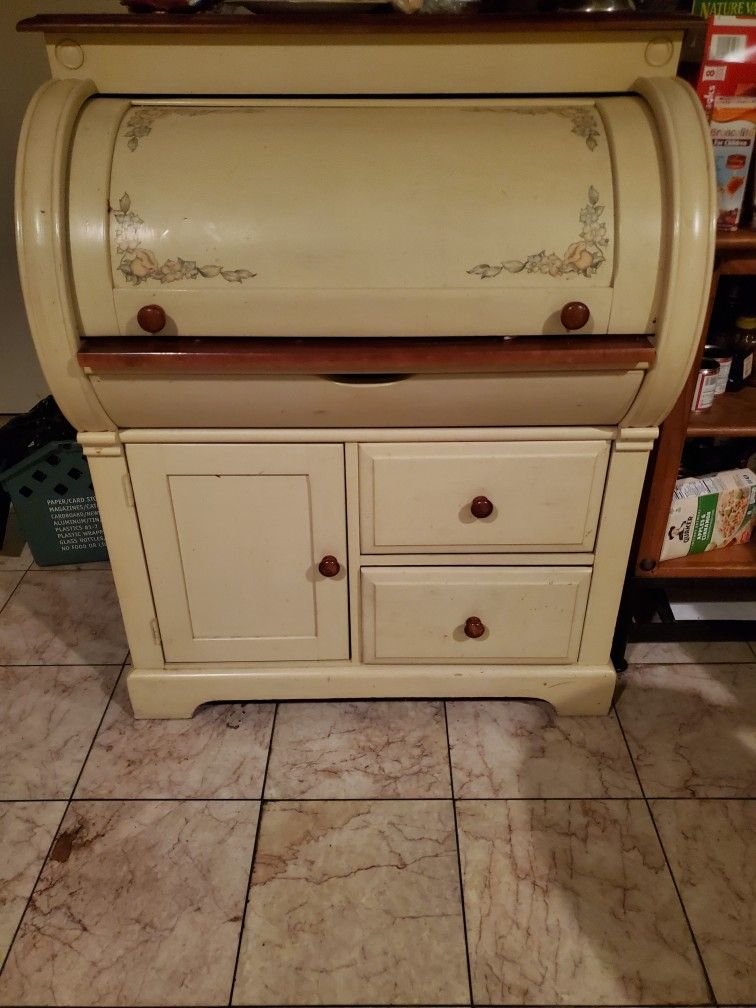 Solid Wood Roll Top Secretary Desk