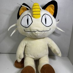 Build-A-Bear Workshop Pokemon MEOWTH 18" Stuffed Plush Pokemon Collector READ