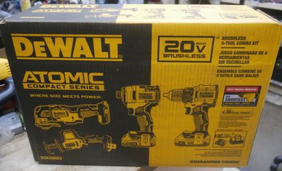Dewalt DCK486D2 ATOMIC 20V Cordless Brushless Combo Kit w/2x 2.0Ah Batt & charger. new