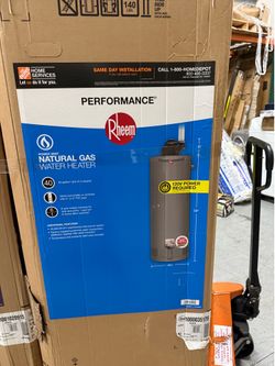 Rheem Performance 40 Gal. Tall 40,000 BTU Natural Gas Power Vent Water Heater with 6-Year Warranty