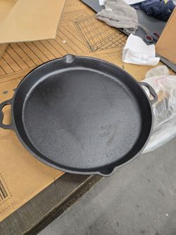 Large Cast Iron Skillet with Dual Handles