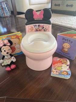 Minnie Mouse Potty Gift Set - Disney Toddler Toilet Training Books - Minnie Doll