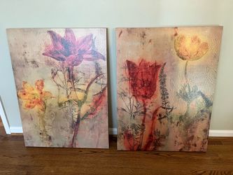 Oversized stretched canvas wall art
