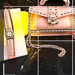 Purse with matching bracelet watch