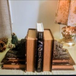Vintage Lion Head Bookends