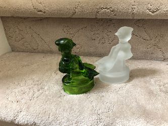 Small glass Hummel bookends