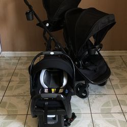 LIKE NEW GRACO READY 2.0 DOUBLE STROLLER AND CAR SEAT!!!!