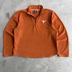 Vintage 90s Texas Longhorns Quarter-Zip Fleece Jacket