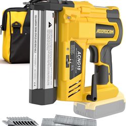 Cordless 2" Brad Nailer Compatible with DeWalt 20V Battery(No Battery), 2 in 1 Electric Nail Gun/Staple Gun,18GA Nail Gun Battery Powered with 1000 Na