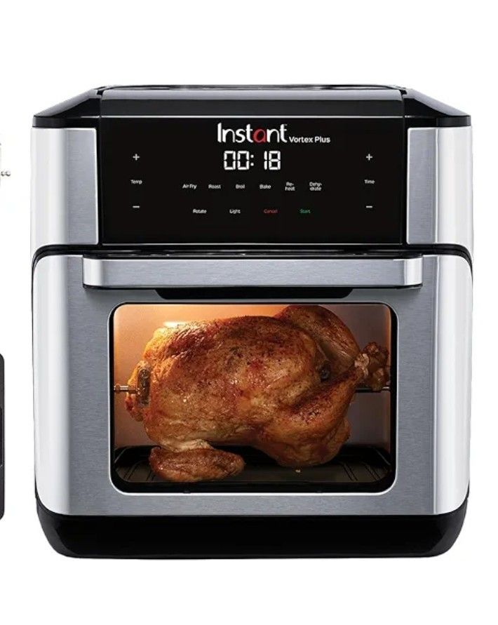 Insta Pot Instant Vortex Plus Quart 7-in-1 Multi-Use Air Fryer, 10QT, Silver,Black
