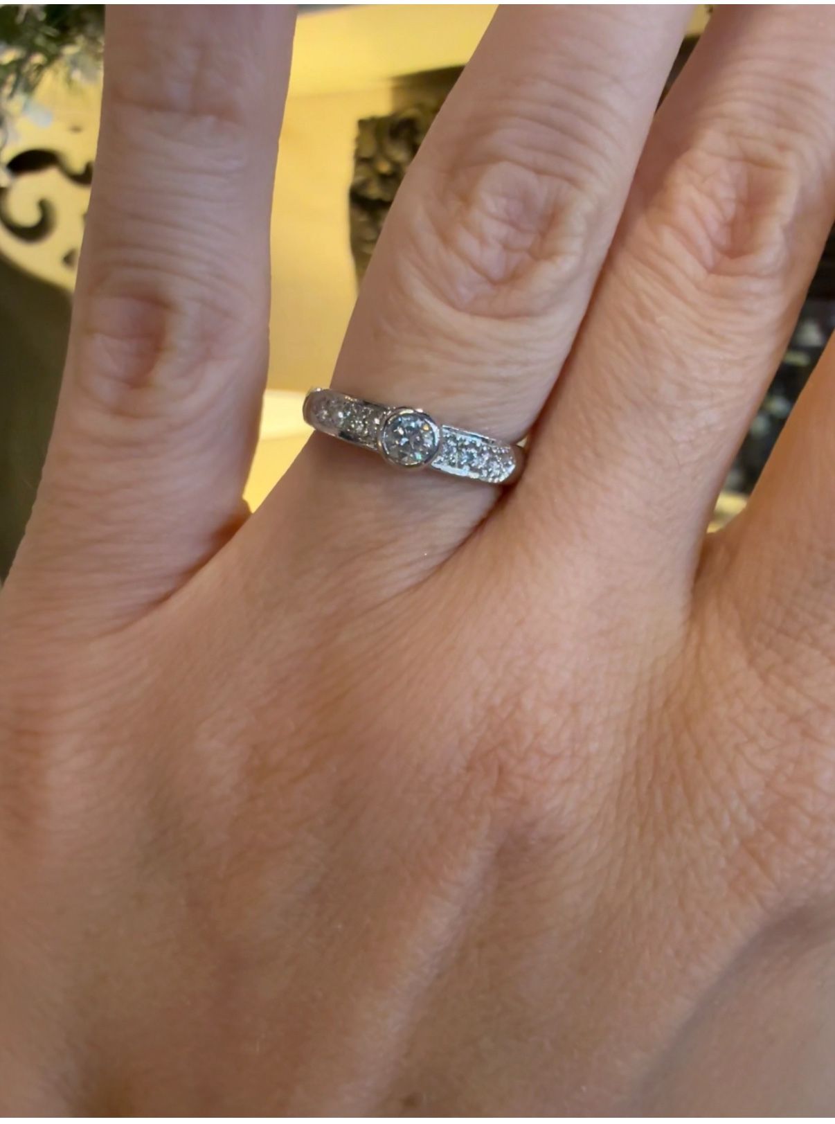 Platinum Ring With Natural Diamonds