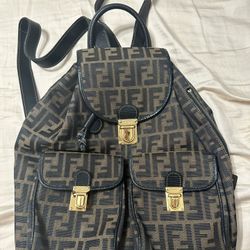 Vintage Fendi Canvas Zucca Back bag