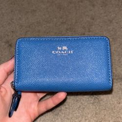 Coach double zipper wallet