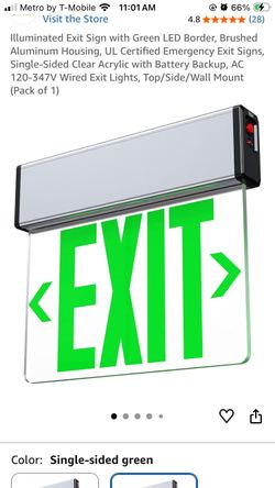 Exit sign