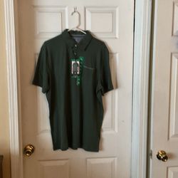 MENS TAHARI GREEN XL DRESS SHIRT NEW NEVER WORN RETAIL $40.00