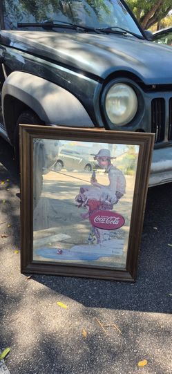 Norman rockwell COCA COLA MIRROR with graphics