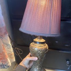Antique Burgundy Lamp