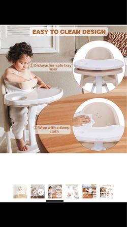 Super cute baby high chair: new, no box/ $50 cash/ blue diamond & rainbow
