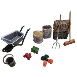 Schleich Feeding Set World of Nature Farm Life 42105 INCOMPLETE w Extra Pieces