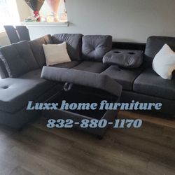 Sectional Sofa New Gray 