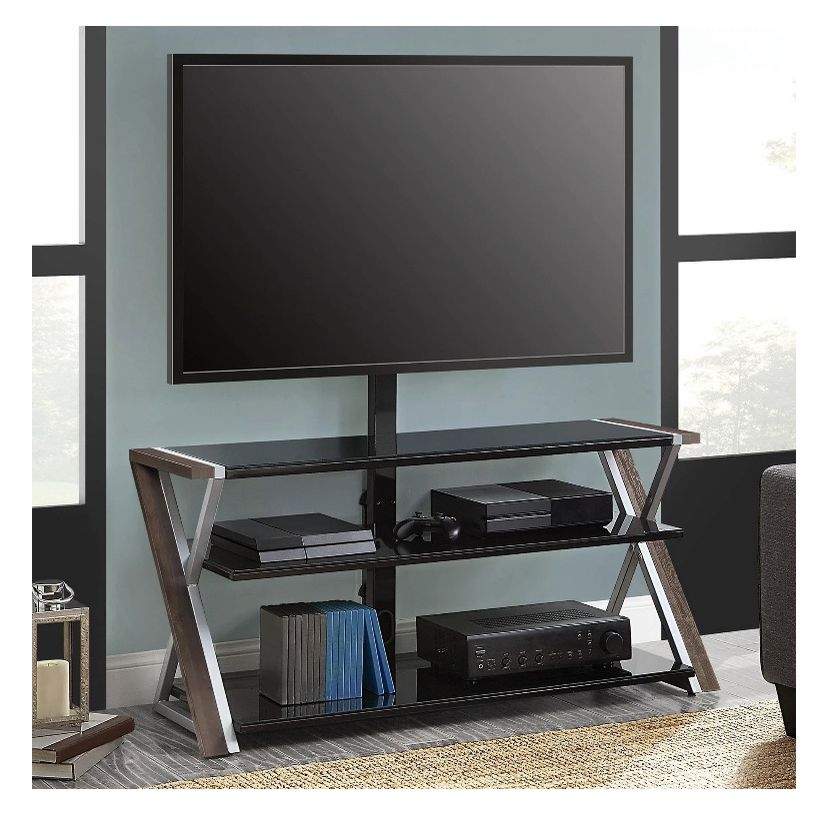 Whalen Xavier 3-in-1 Television Stand for TVs up to 70", Warm Ash