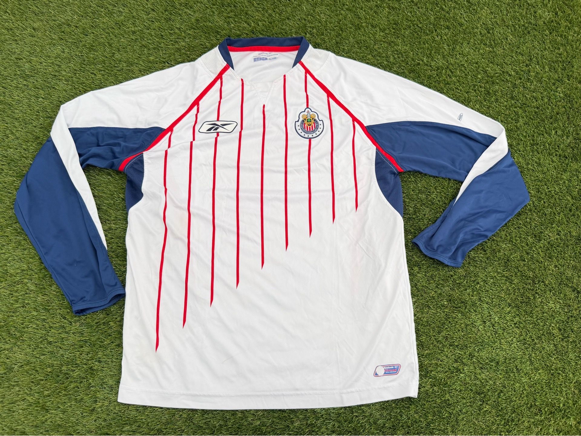 Vintage 90s Reebok Chivas Guadalajara Mexico Soccer Long Sleeve