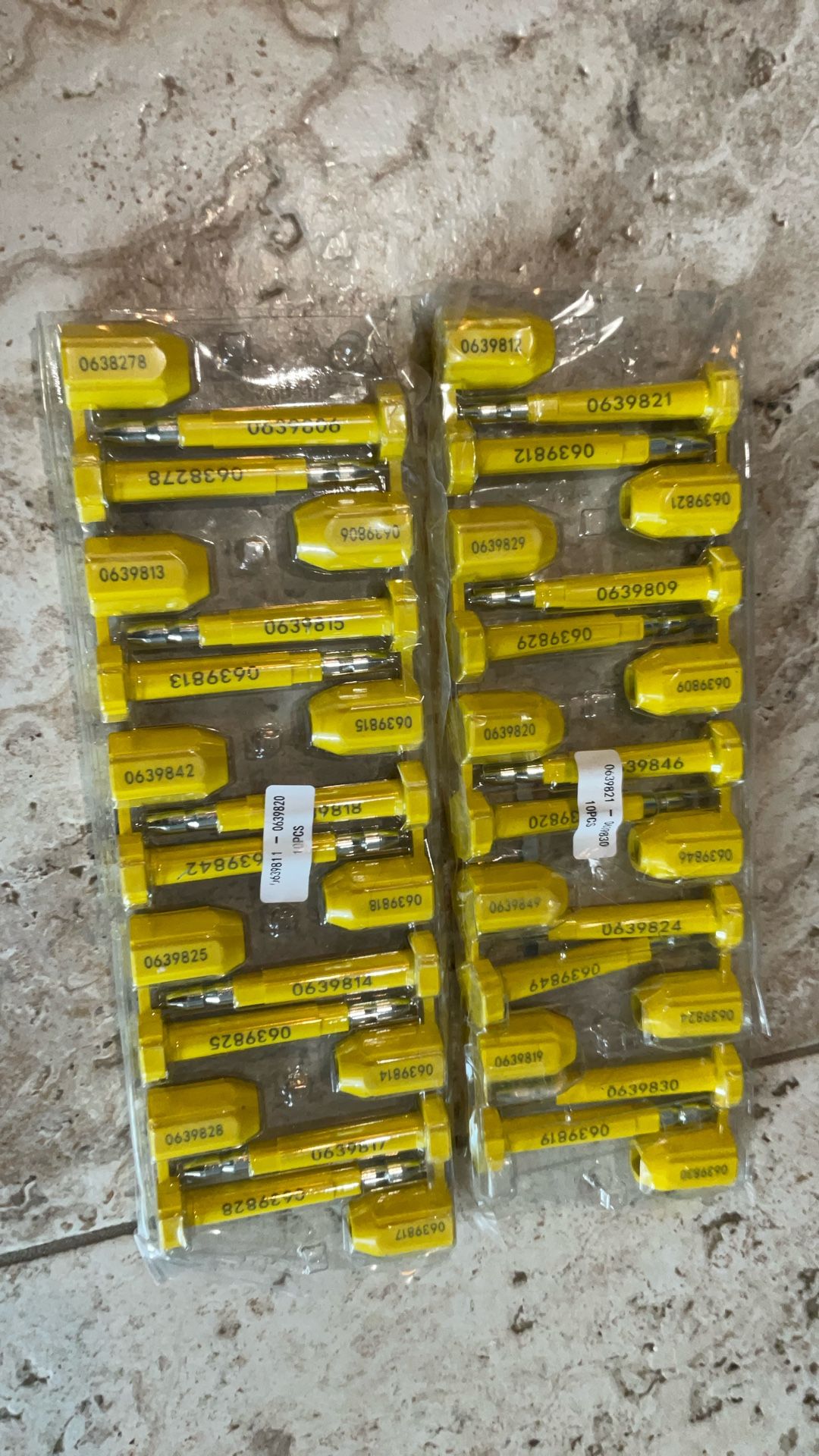 20PCS Long Bolt High Security Shipping Container Seals with Print Progressive Numbering Tamper Proof for Cargo Containers, Trucks, Trailers ISO 17712 
