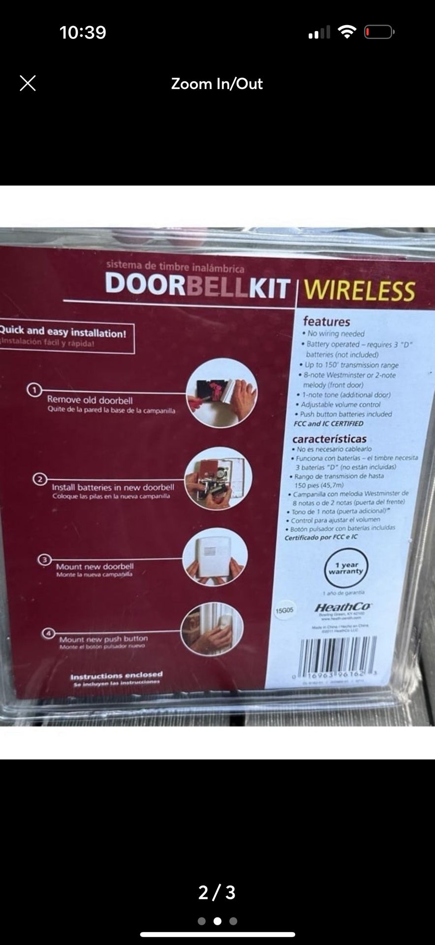 Heath Zenith Wireless Doorbell Kit(7367)