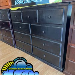 Black Nine Drawer Dresser Chest Comoda Cajonera 