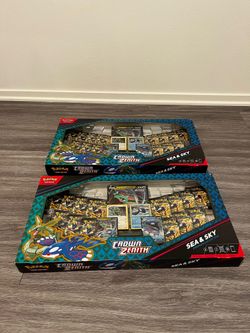 Pokemon Crown Zenith Sea and Sky boxes