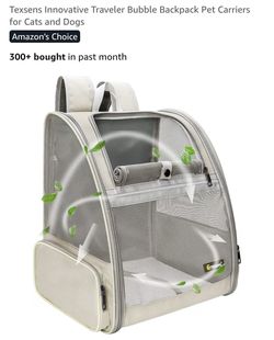 Texsens Innovative Traveler Bubble Backpack Pet Carriers for Cats and Dogs