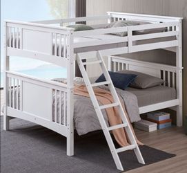 Brand New White Full over Full Bunk Bed