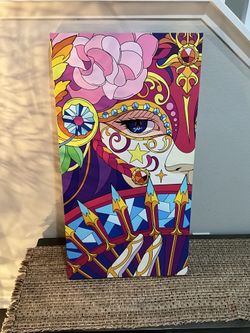 Wall  Art Water Color Transferred To Canvas 30" By 16" 