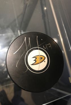 Anaheim Ducks Hampus Lindholm Signed Autographed Puck
