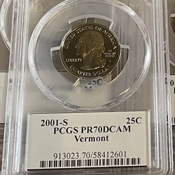 PCGS PR70DCAM State quarter - Vermont