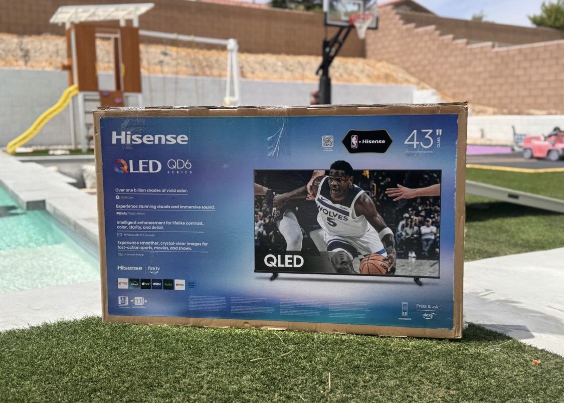 MV 43” Hisense smart 4k Qled tv