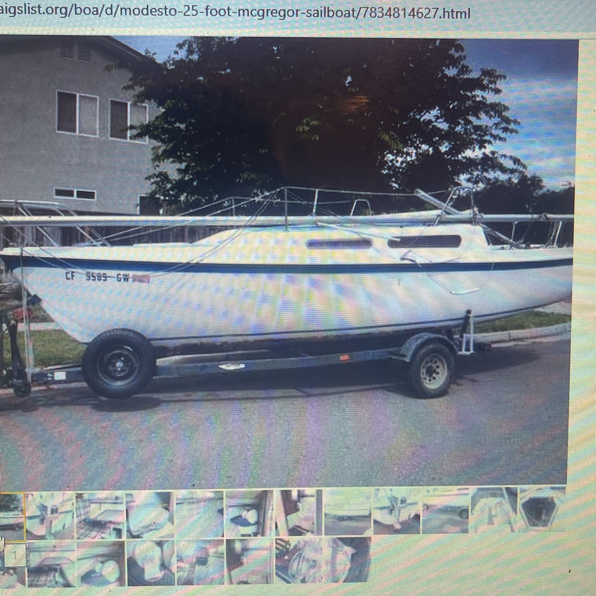 25 Foot Mcgregor Sailboat With Trailer And Motor
