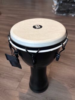 Meinl Djembe Key Tuned Mechanically Tuned Hand Drum Black 10” Head