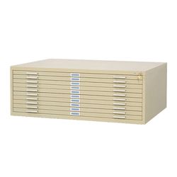 10 Drawer Steel Flat File With Stand 