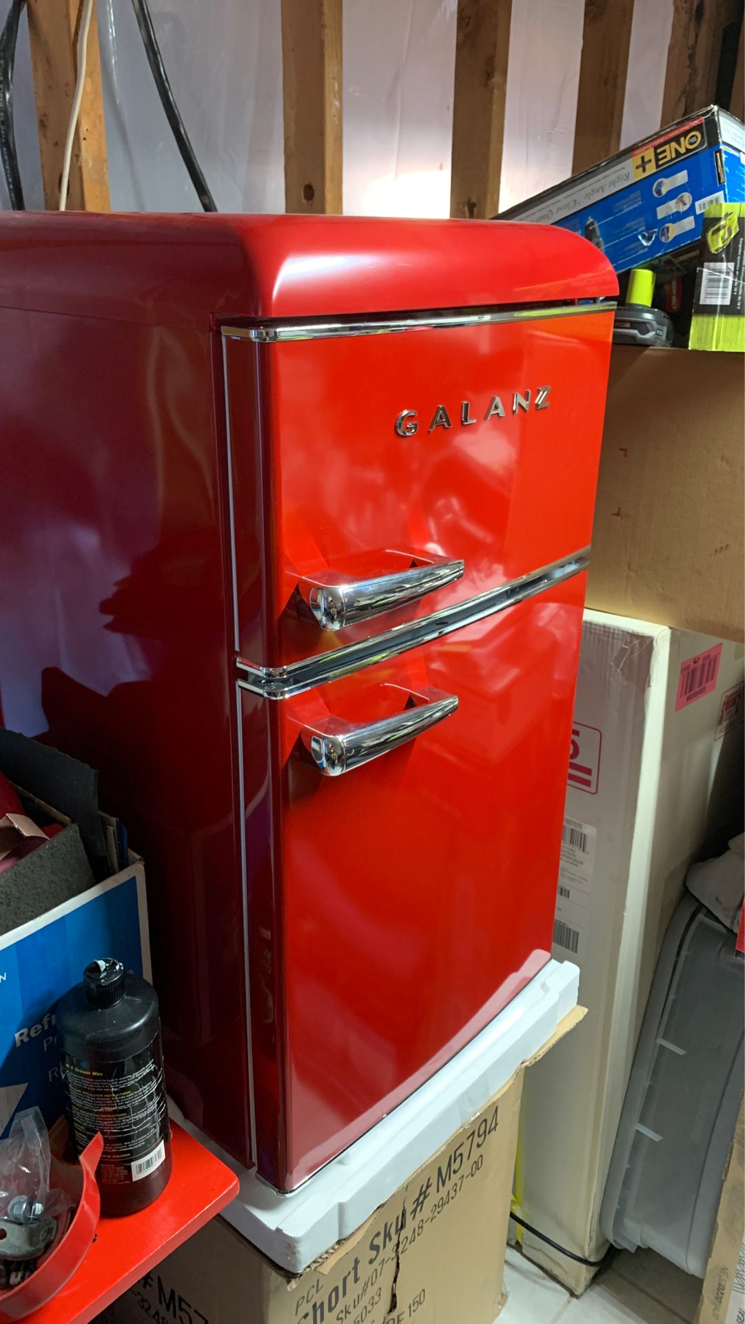 Galanz Retro-Style Fridge Refrigerator in Red Basically Brand-New!!!