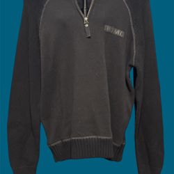 Harley Davidson Motorcycle Biker 1/4 ZIP Sweater Sweatshirt Mens Size L HDMC  Total length: 26"  Pit to pit: 24" 