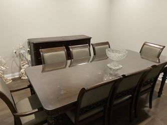 Dining table set with China cabinet