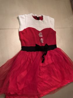 Medium Women Dress With Tutu Candy Land Red
