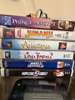 Lot of 6 VHS Tapes 90s Kids Movies