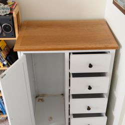 Wooden Dresser with Wardrobe Door